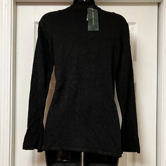 Laura Ashley Black Sweater long sleeve Size Medium Brand NEW with tags - Picture 2 of 12